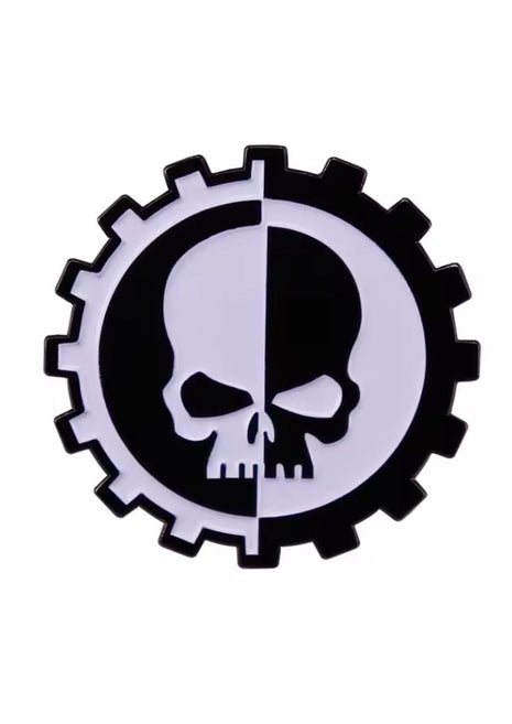 Schwarzer und weißer Totenkopf.