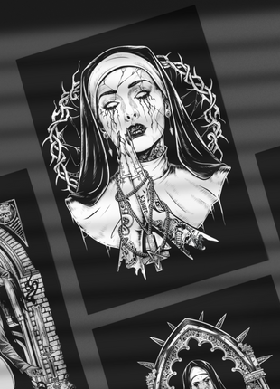 DEMON NUN - ALU BILD - BILDER